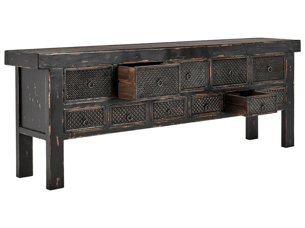 Lahey Solid Wood 11Dwr Rectangle Console Table - image 1