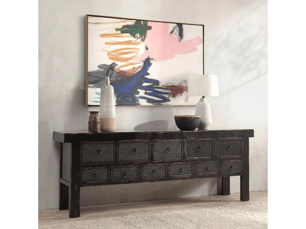 Lahey Solid Wood 11Dwr Rectangle Console Table - image 6