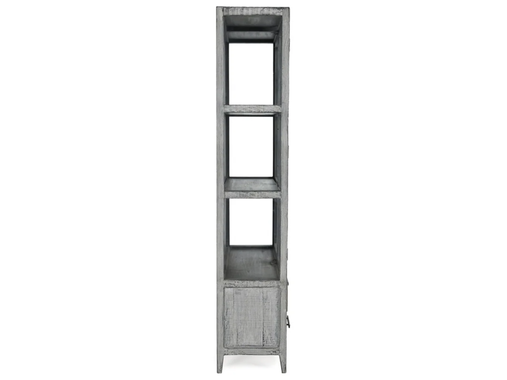 Simon Solid Wood Tall Cabinet - Antique Blue - main image