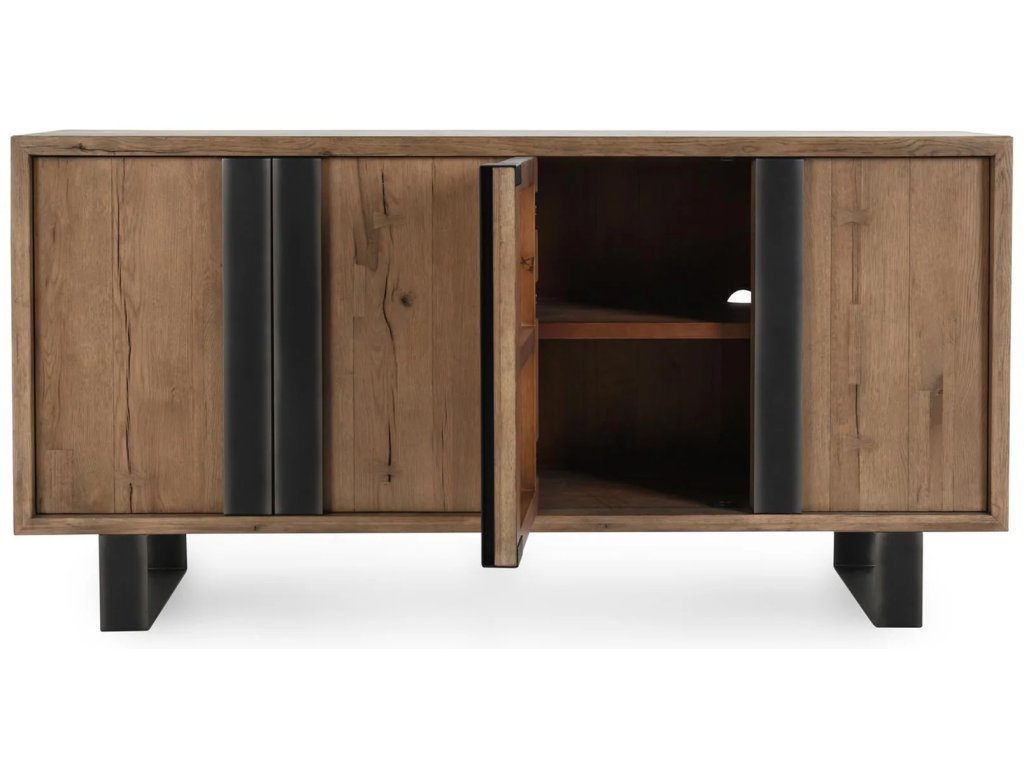 Danica Solid Wood 4Dr Buffet - Cafe Brown - image 1