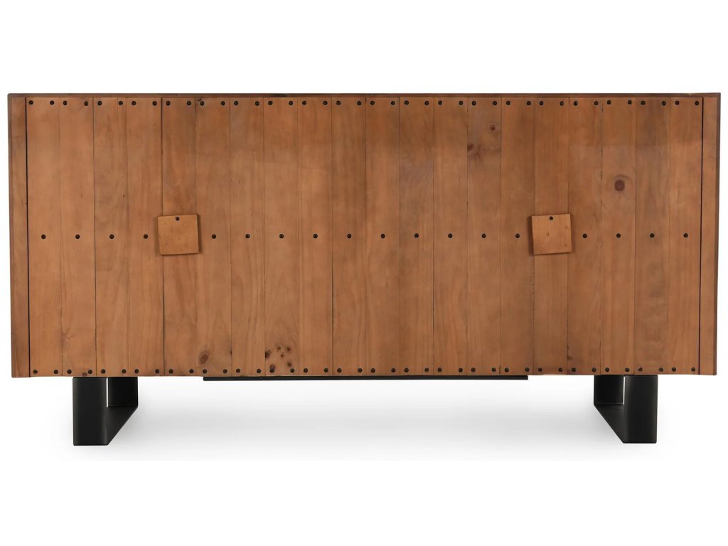 Danica Solid Wood 4Dr Buffet - Cafe Brown - image 2