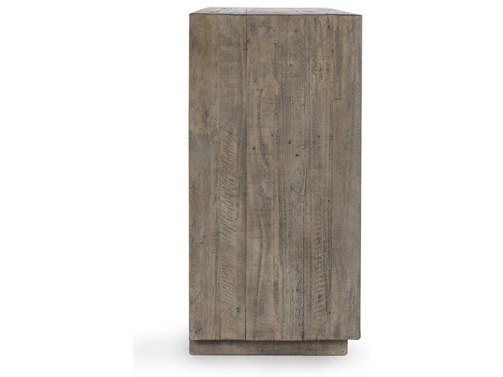 Denver Solid Wood 4Dr Cabinet - Distressed Gray/Antique White - main image