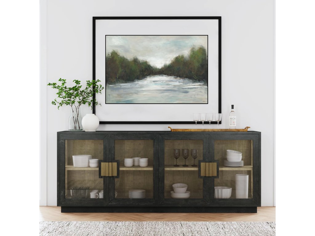 Larson Solid Wood 4Dr Cabinet - Carbon Black - image 5