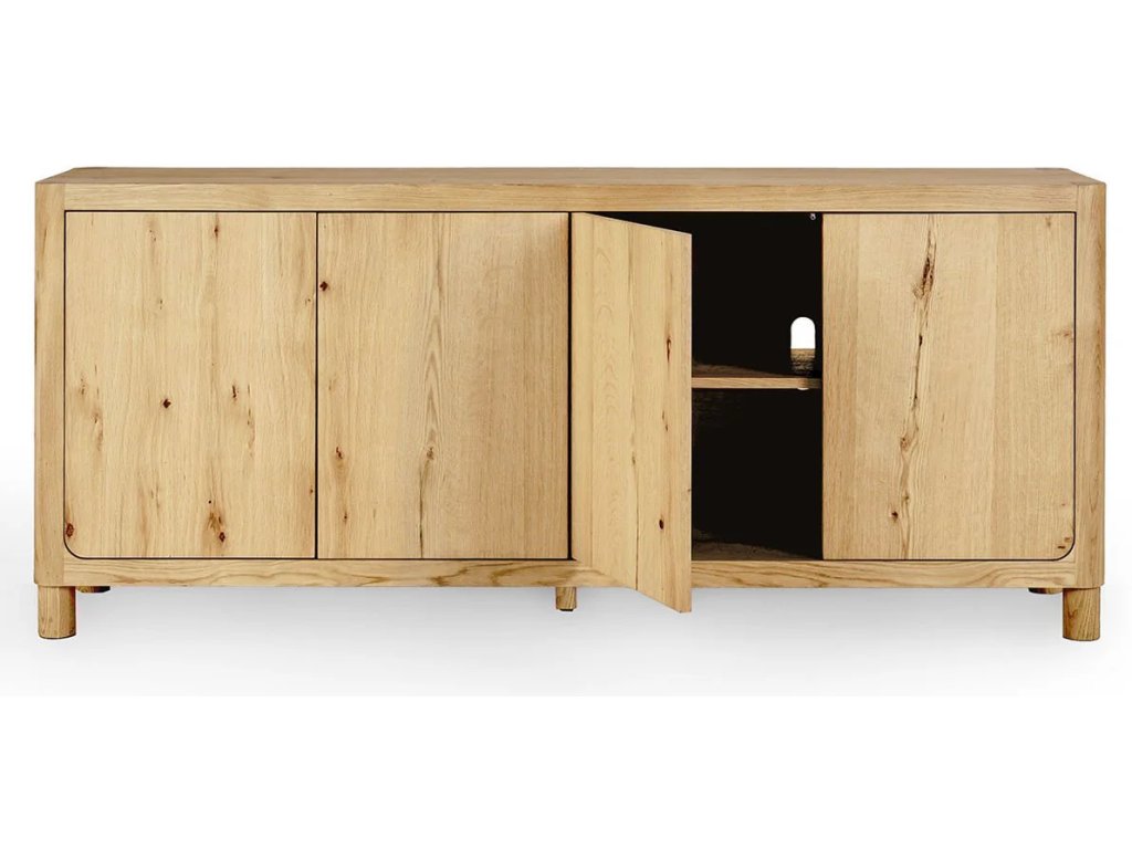 Orlando Solid Wood 4Dr Buffet - True Natural - image 1