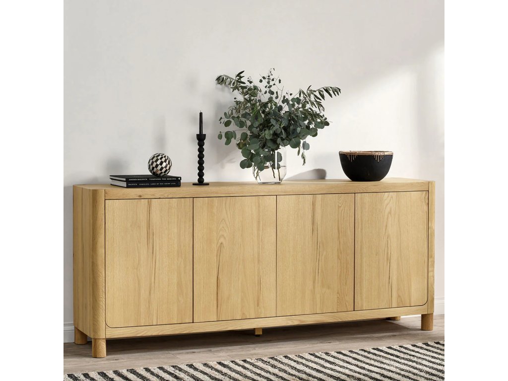 Orlando Solid Wood 4Dr Buffet - True Natural - image 5