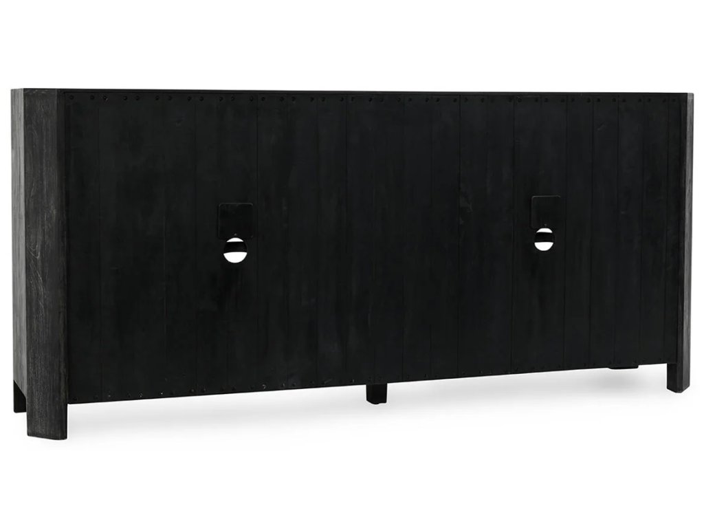 Macarthur Solid Wood 4Dr Cabinet - Aged Black - image 2