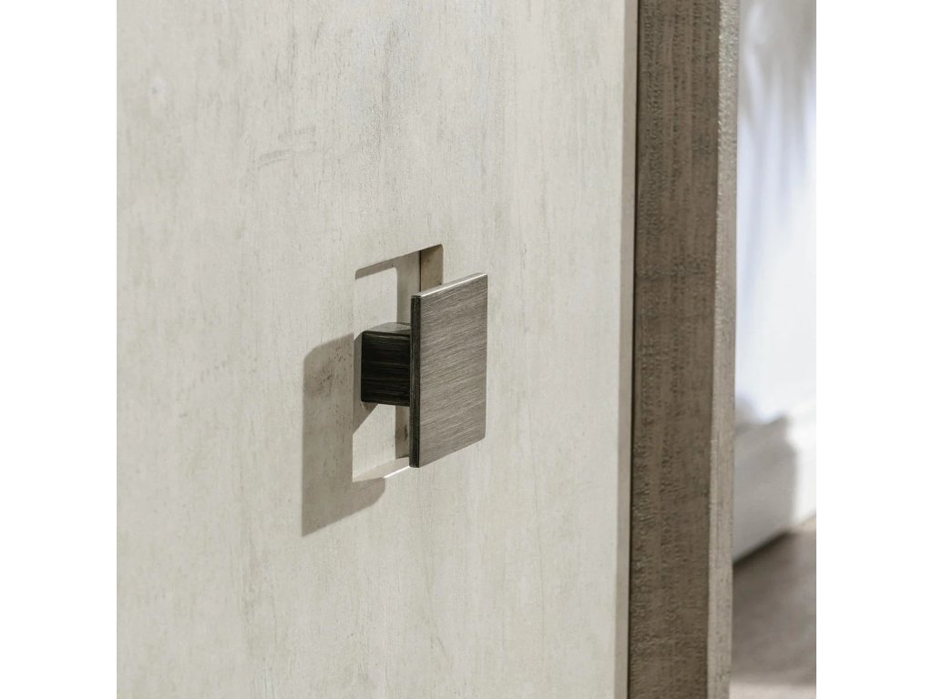 Denver Solid Wood 2Dr Cabinet - Distressed Gray/Antique White - image 3