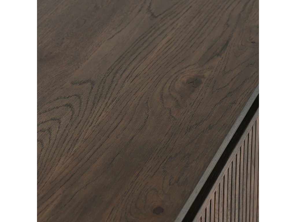 Roya Solid Wood 4Dr Cabinet - Toasted Brown - image 3