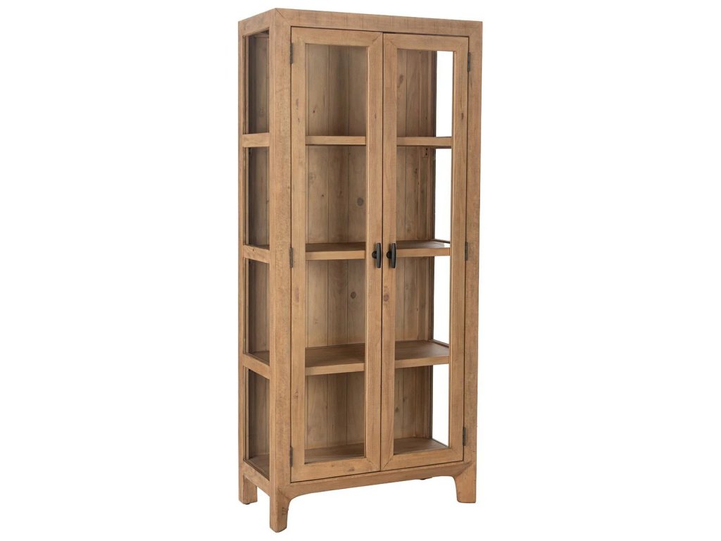 Crest Solid Wood Tall Cabinet - Warm Natural - main image