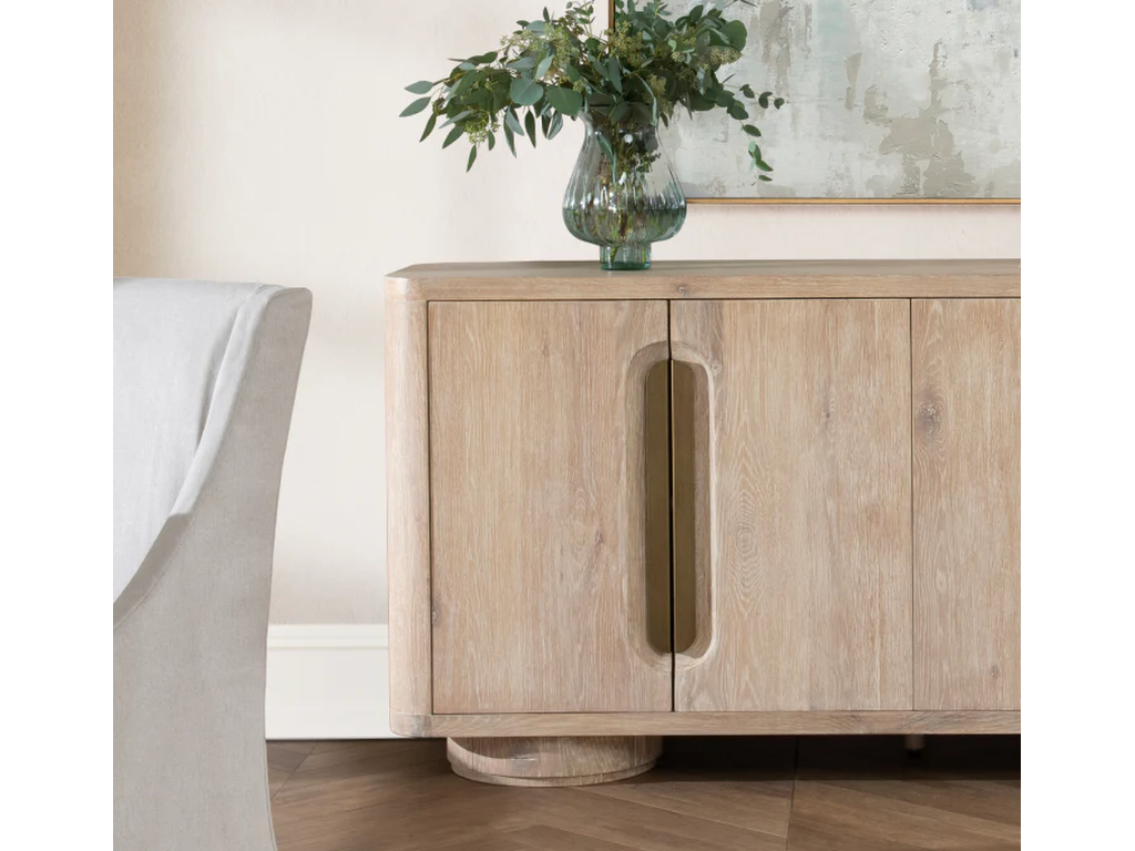 Tiber Solid Wood 4Dr Buffet - Cream Washed - image 5