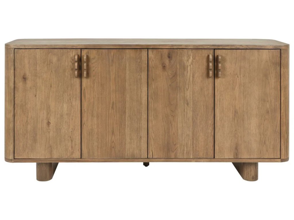 Tacoma Solid Wood 4Dr Sideboard - Tawny Brown - image 1