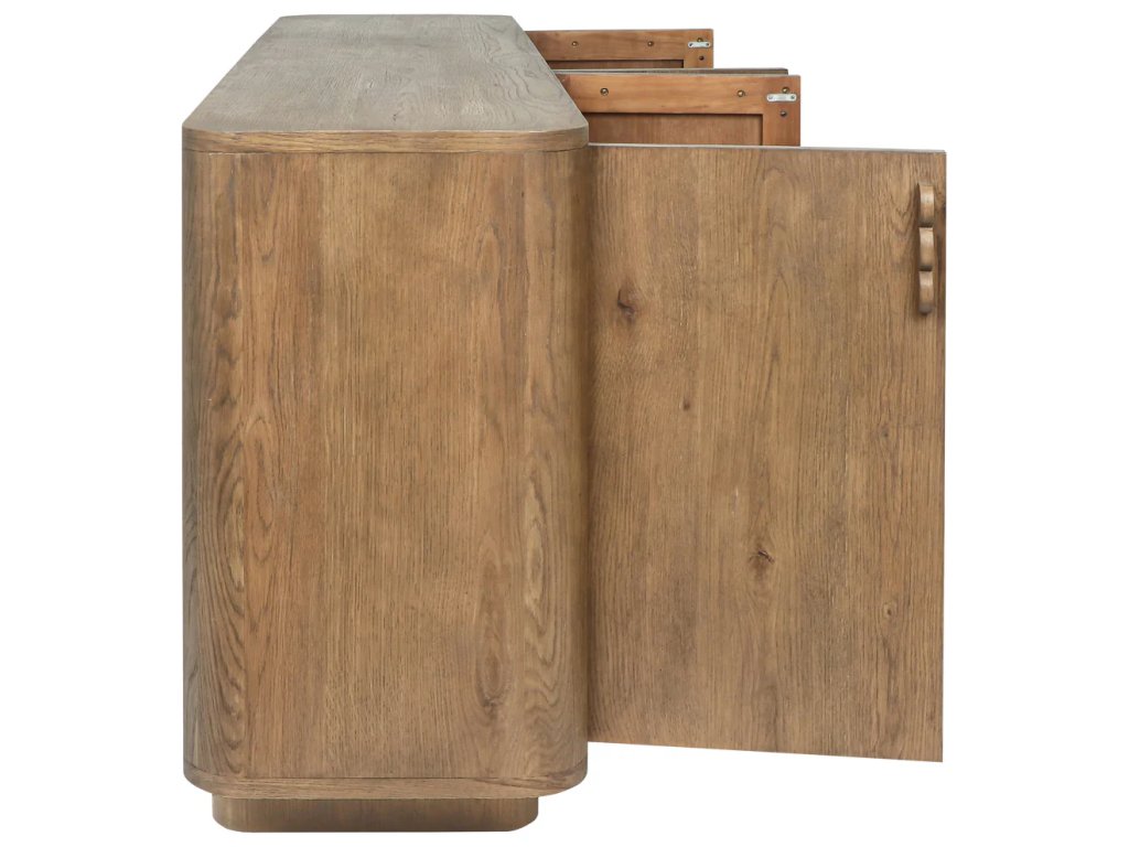 Tacoma Solid Wood 4Dr Sideboard - Tawny Brown - image 5