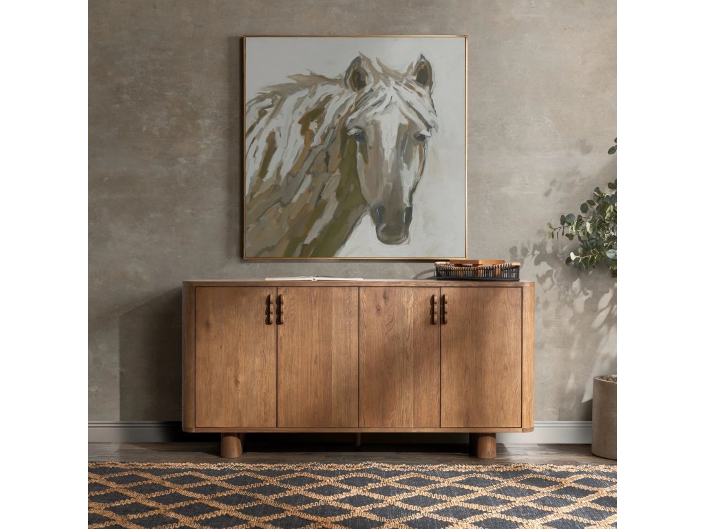 Tacoma Solid Wood 4Dr Sideboard - Tawny Brown - image 6