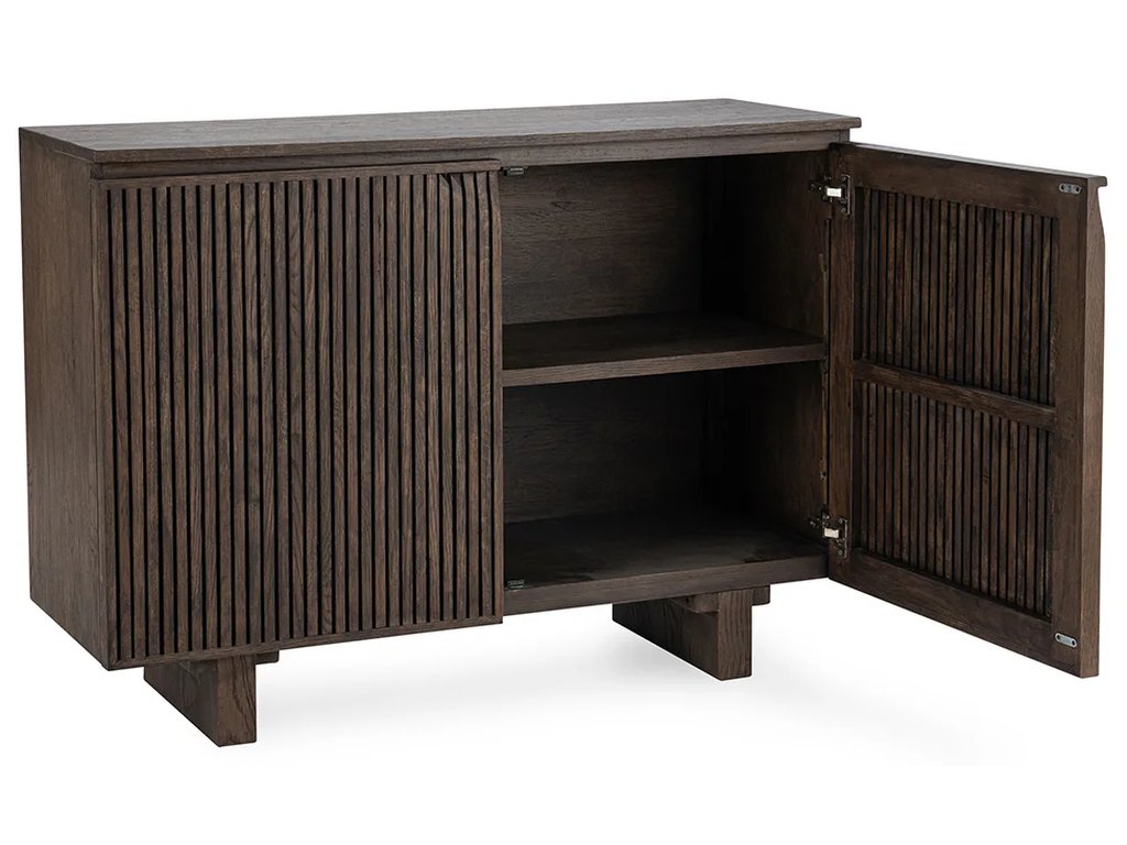 Roya Solid Wood 2Dr Cabinet - Toasted Brown - image 3