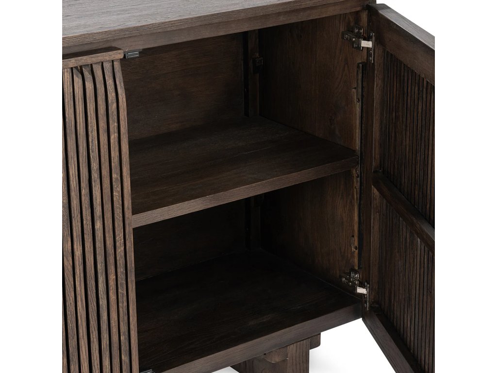Roya Solid Wood 2Dr Cabinet - Toasted Brown - image 4