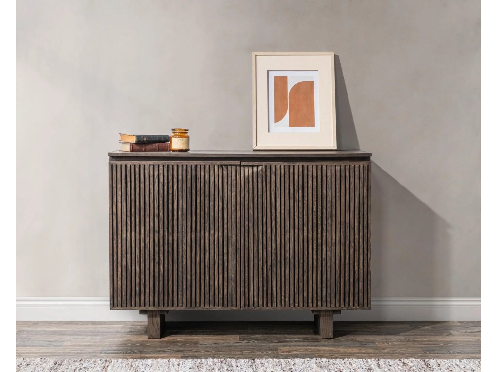 Roya Solid Wood 2Dr Cabinet - Toasted Brown - image 5