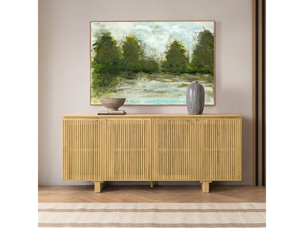 Roya Solid Wood 4Dr Cabinet - Tawny Brown - image 3
