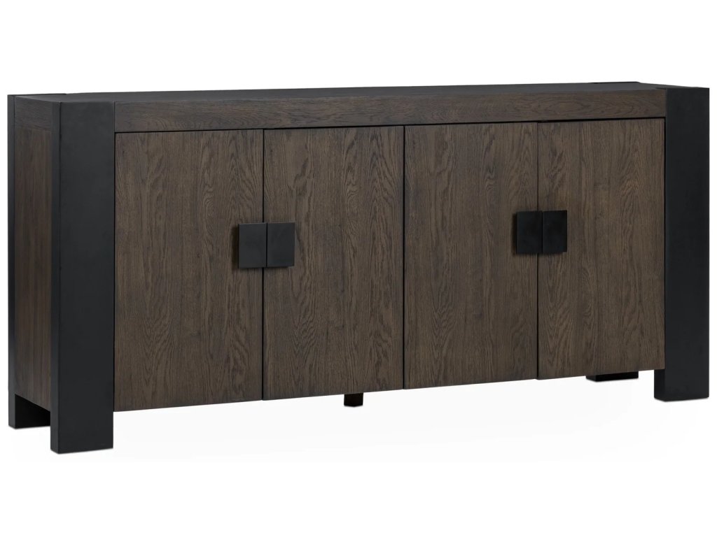 Deaven Solid Wood 4Dr Buffet - Toasted Brown - main image