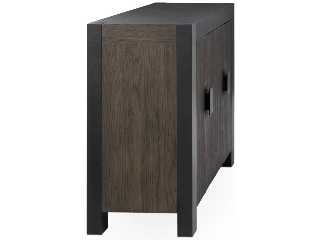 Deaven Solid Wood 4Dr Buffet - Toasted Brown - image 2