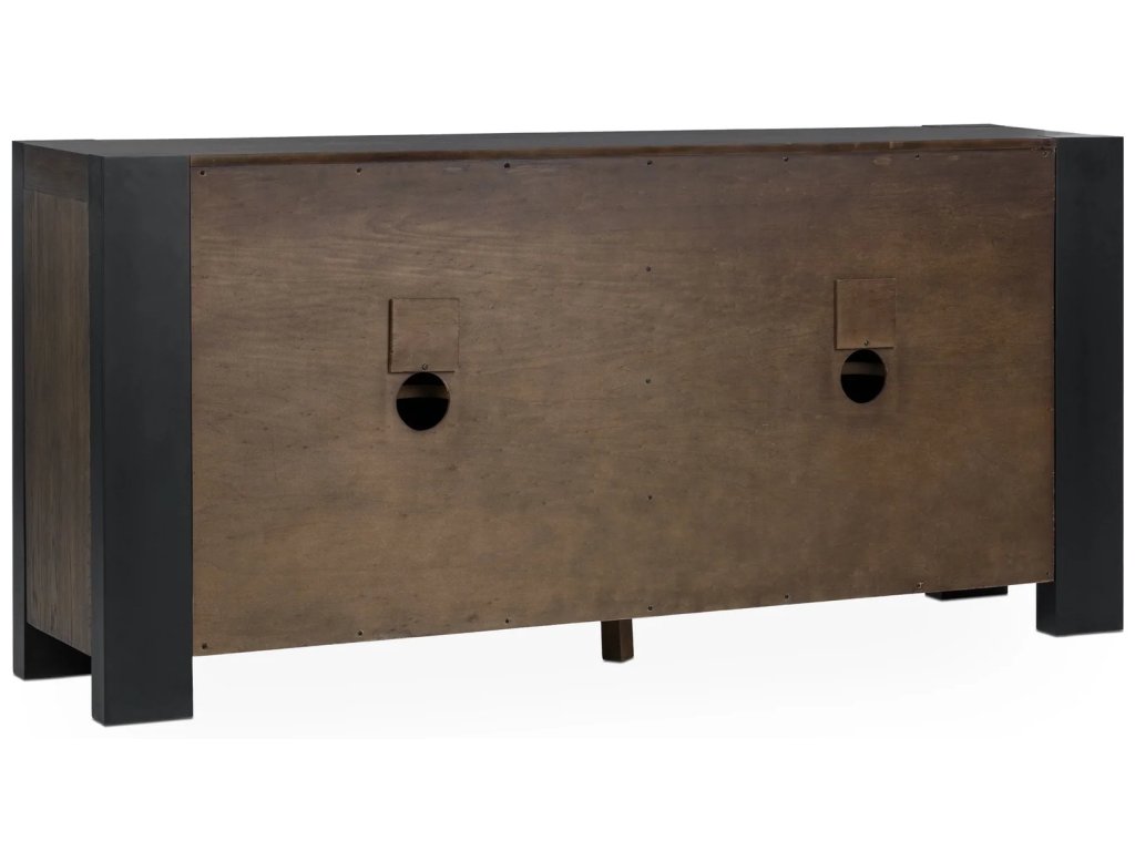 Deaven Solid Wood 4Dr Buffet - Toasted Brown - image 3