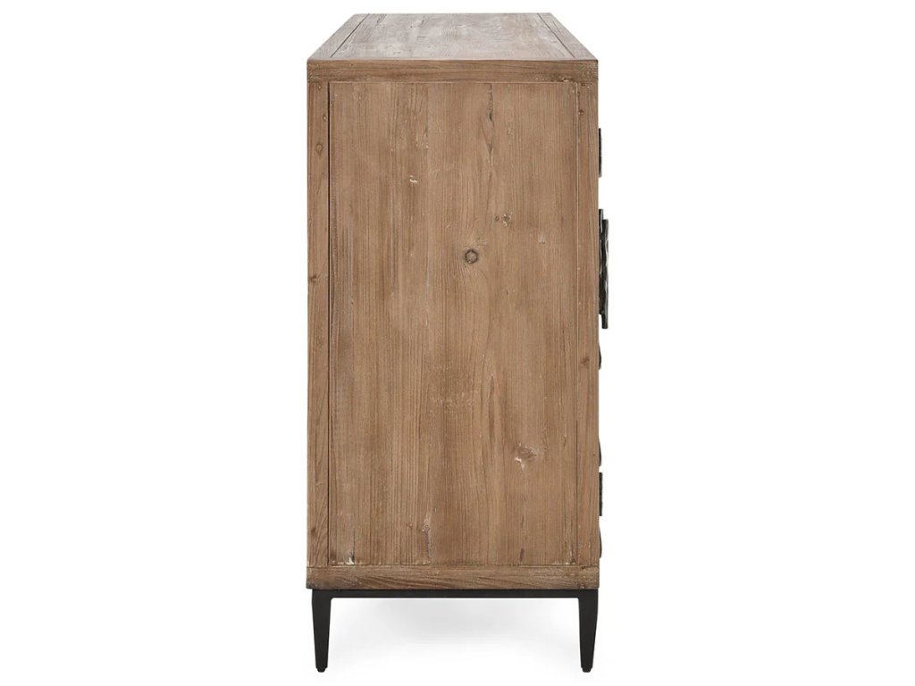 Maverick Solid Wood 4Dr Cabinet - Brown/Natural - main image