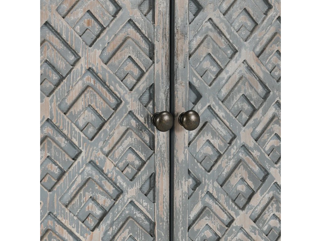 Jonas Solid Wood 6Dr Cabinet - Timeworn Gray - image 3