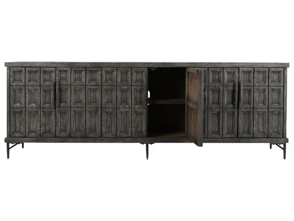 Willmark Solid Wood 6Dr Cabinet - Timeworn Black - main image