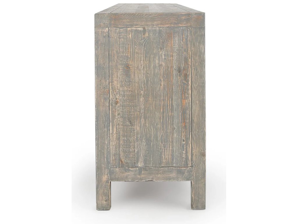 Elani Solid Wood 4Dr Cabinet - Timeworn Gray - main image
