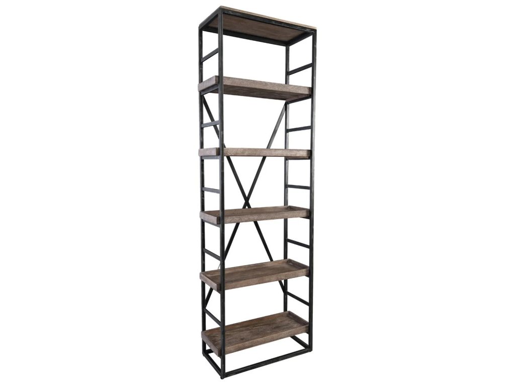 Evan Solid Wood Single Bookshelf - Olive Brown - main image