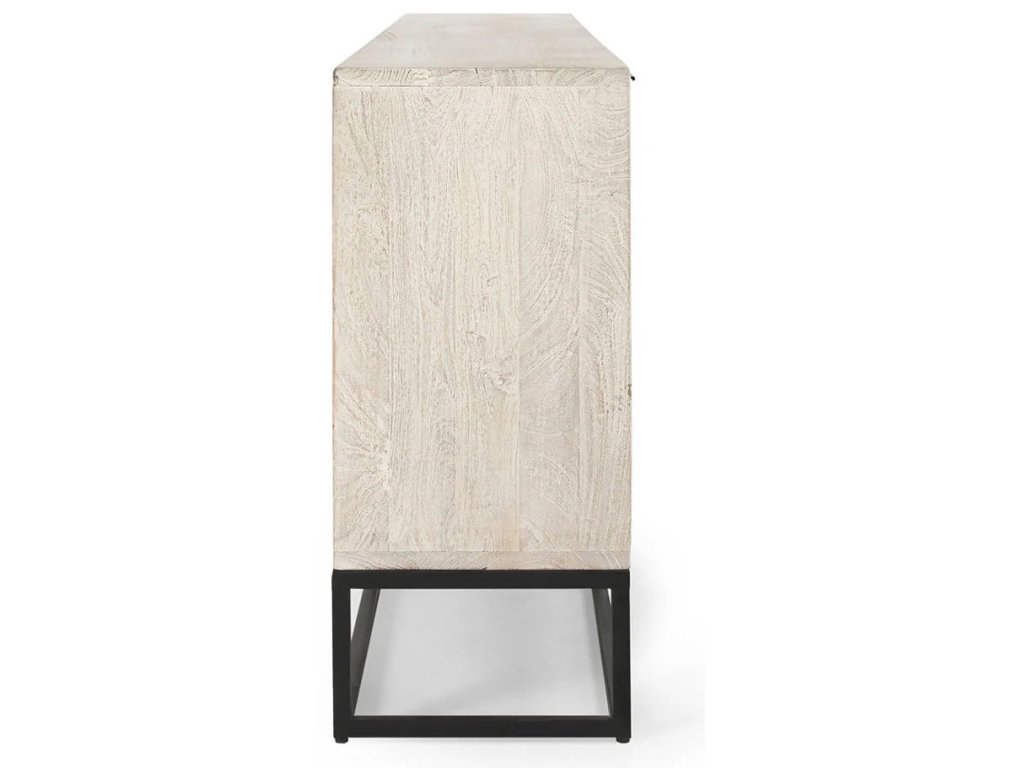 Flint Solid Wood 6Dr Cabinet - Coastal White - main image