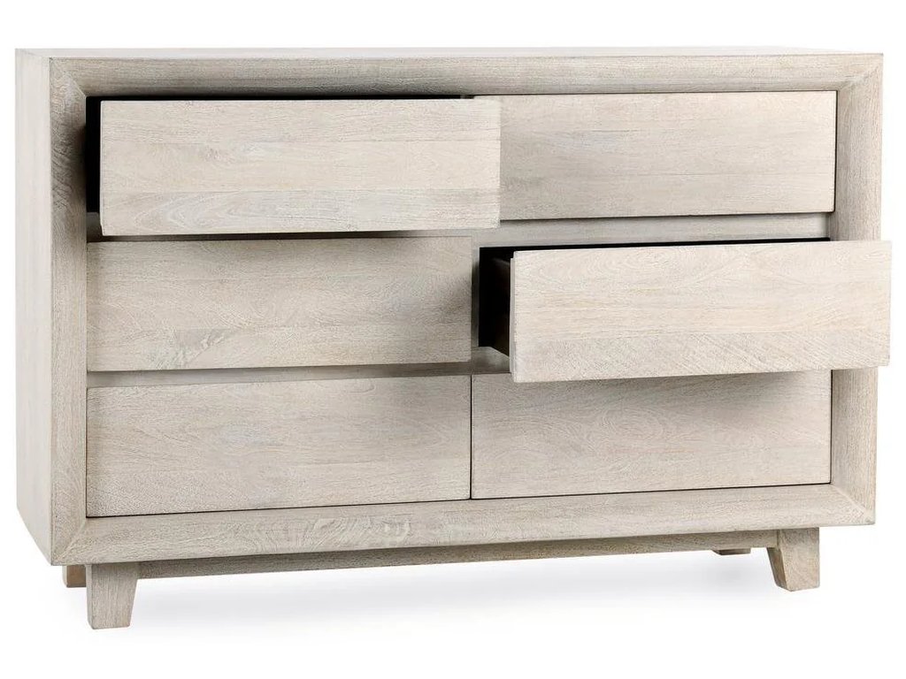 Reece Solid Wood 6Dwr Dresser - Seashell White - image 1