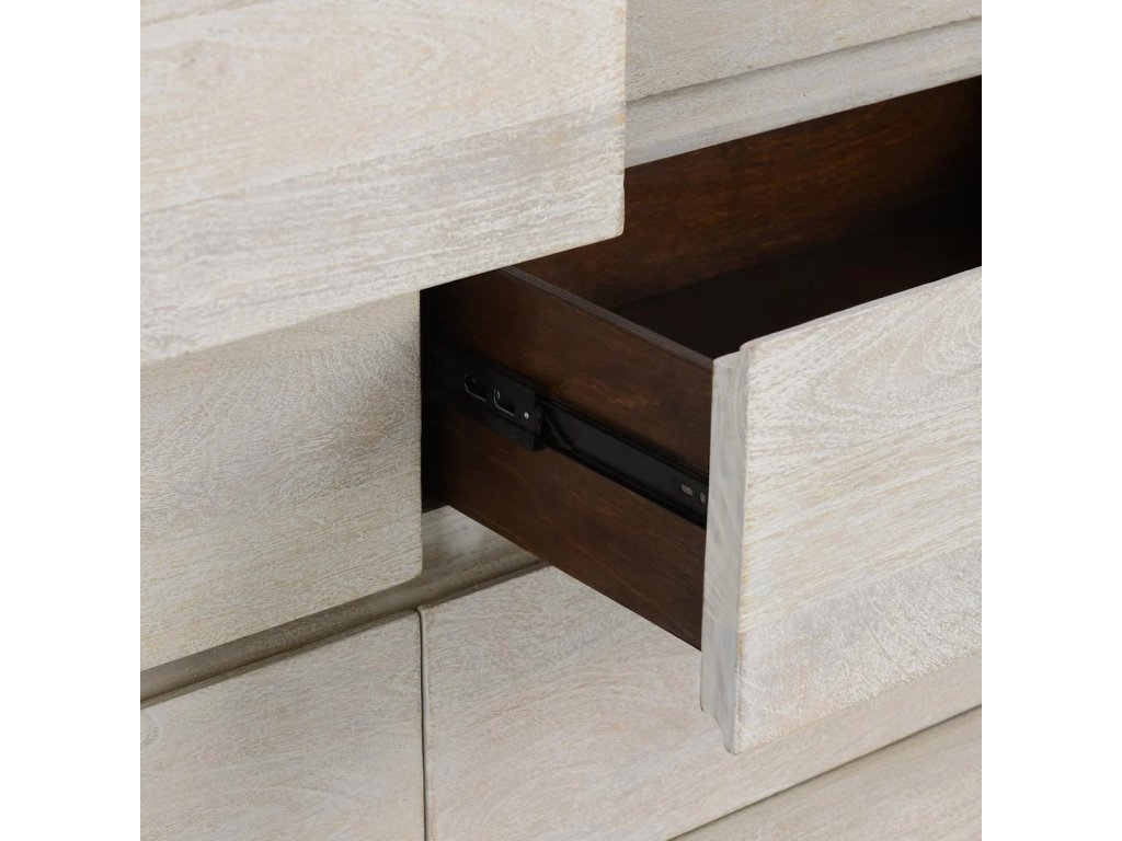 Reece Solid Wood 6Dwr Dresser - Seashell White - image 4