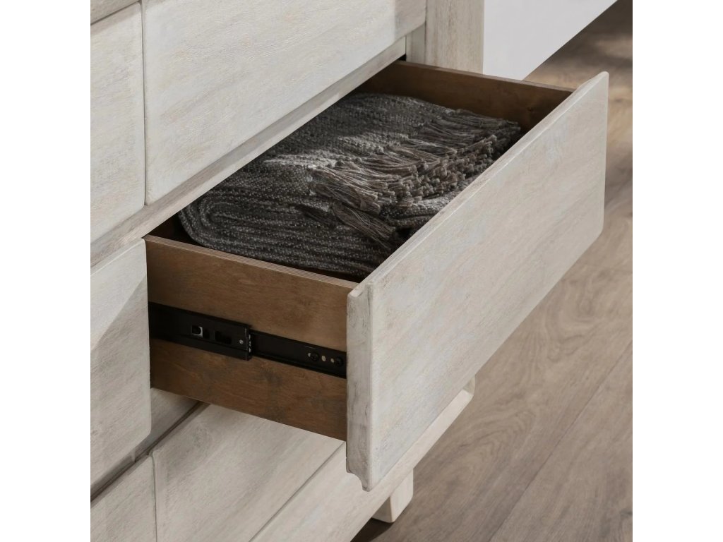 Reece Solid Wood 6Dwr Dresser - Seashell White - image 7