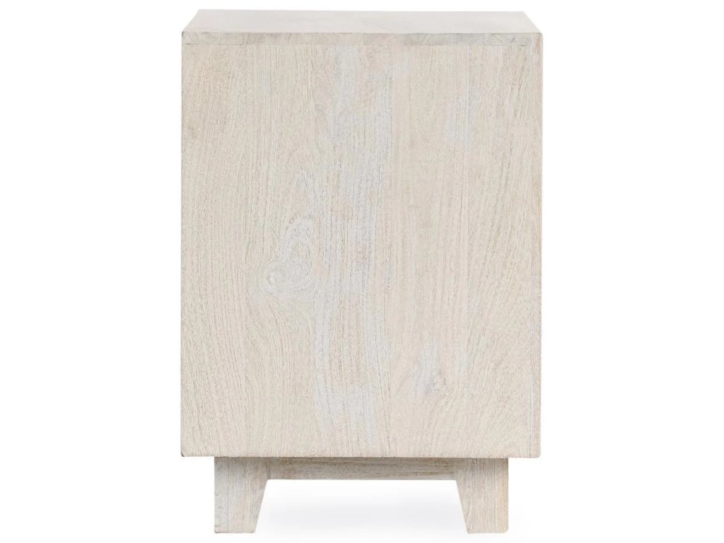 Reece Solid Wood 2Dwr Nightstand - Seashell White - main image