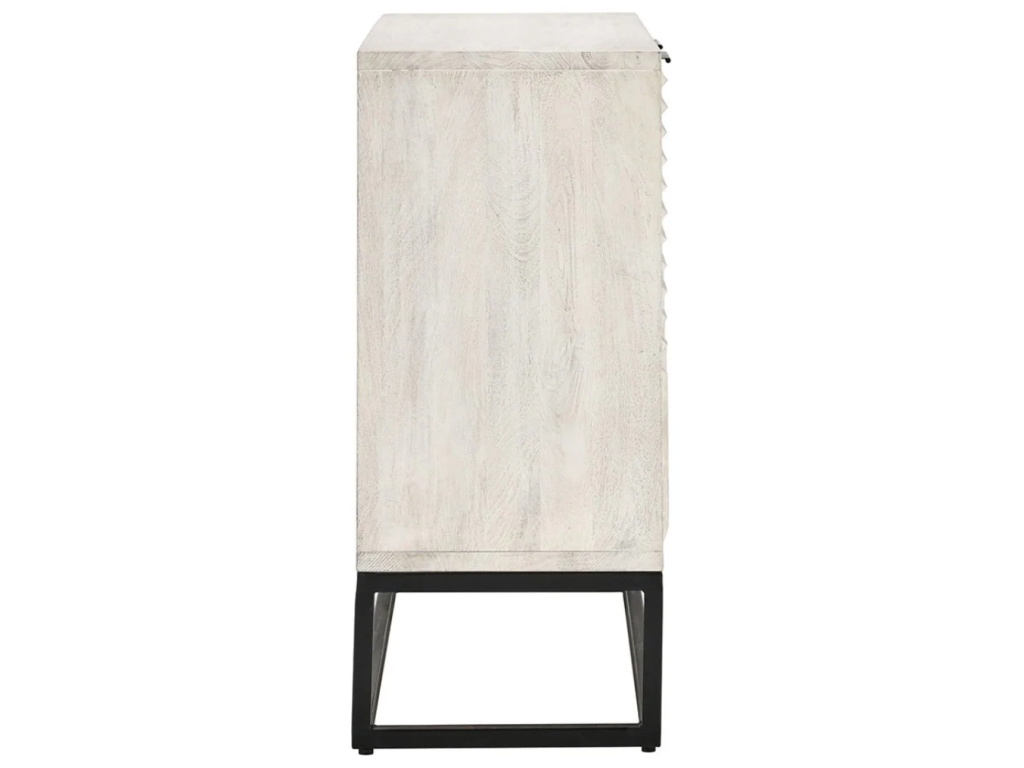 Flint Solid Wood 2Dr Cabinet - Coastal White - main image