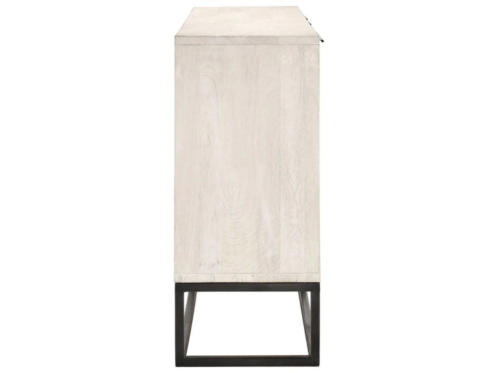 Flint Solid Wood 4Dr Cabinet - Coastal White - main image