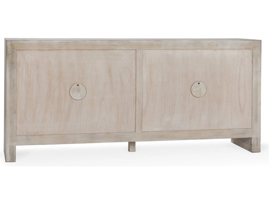 Ledro Solid Wood 4Dr Cabinet - Cream - image 1