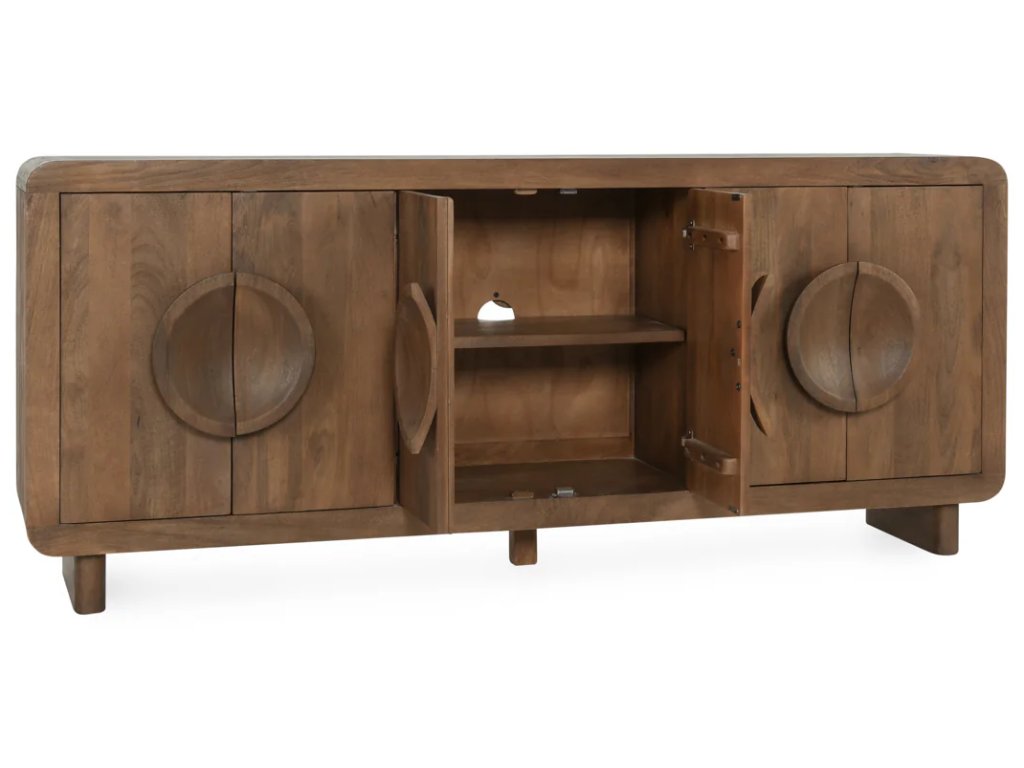 Vally Solid Wood 6Dr Buffet - Artisan Brown - main image