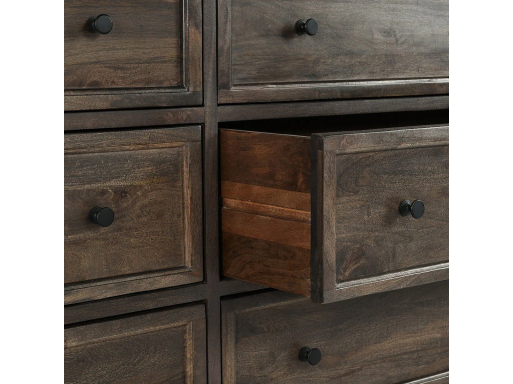 Adelaide Solid Wood 9Dwr Dresser - Cocoa Brown - image 4