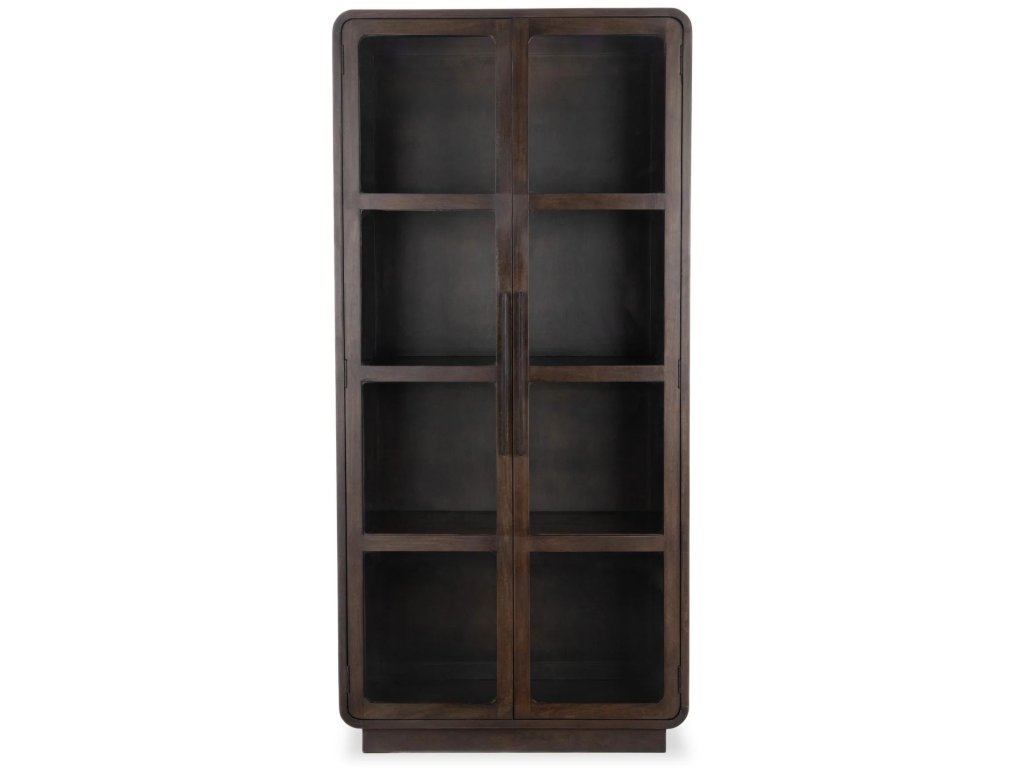Rogers Solid Wood Tall Cabinet - Dark Brown - image 1