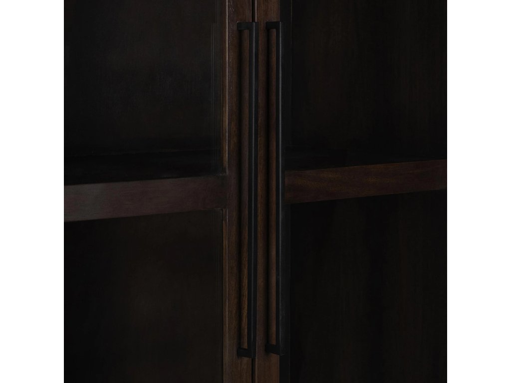 Rogers Solid Wood Tall Cabinet - Dark Brown - image 2