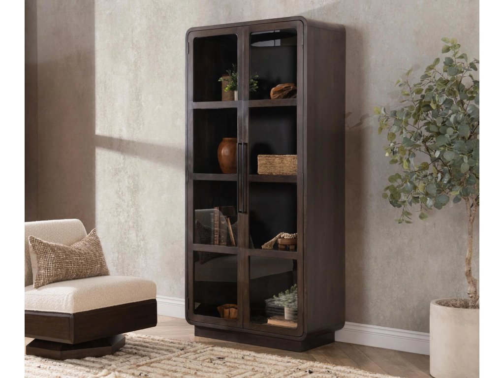 Rogers Solid Wood Tall Cabinet - Dark Brown - image 4