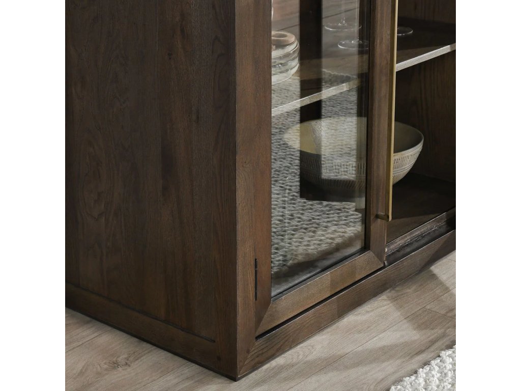Bradley Solid Wood 2Dr Cabinet - Landmark Brown - image 5