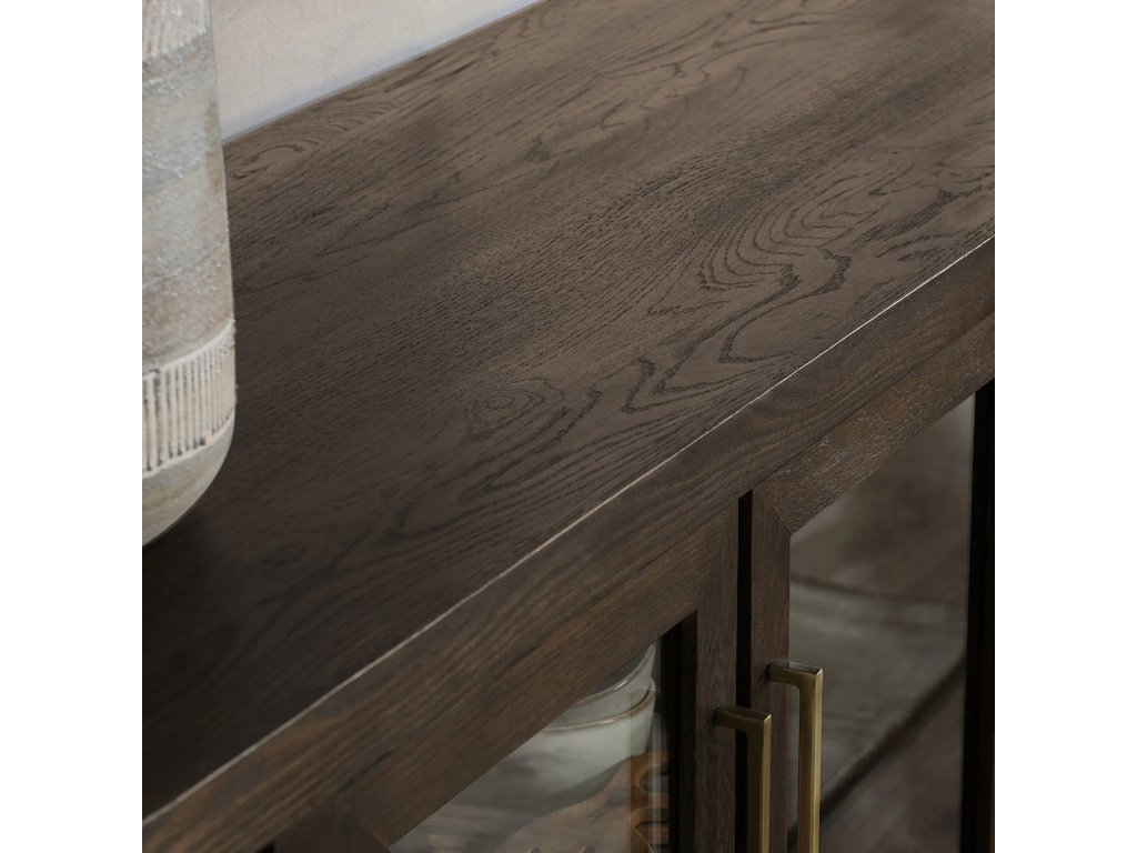 Bradley Solid Wood 2Dr Cabinet - Landmark Brown - image 4