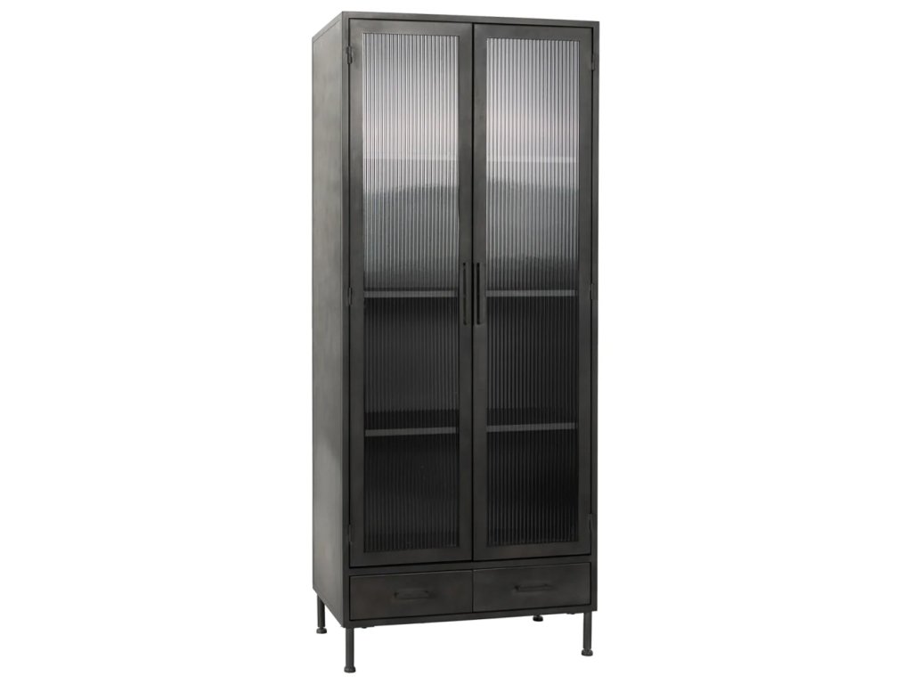 Nore Metal/Glass 2Dr 2Dwr Tall Cabinet - main image