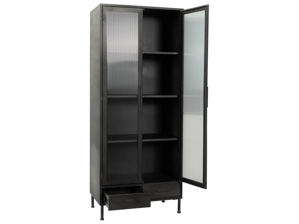 Nore Metal/Glass 2Dr 2Dwr Tall Cabinet - image 2