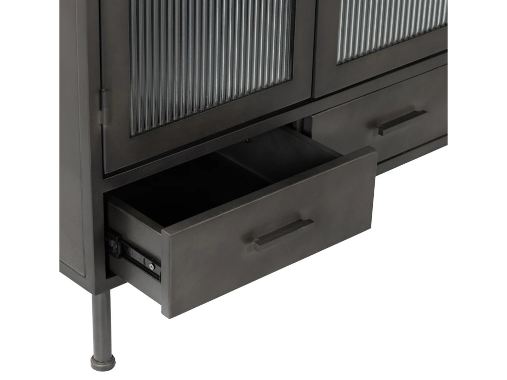 Nore Metal/Glass 2Dr 2Dwr Tall Cabinet - image 6