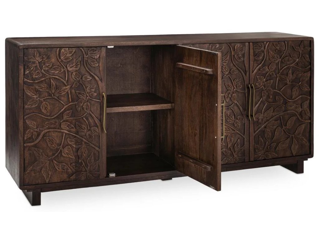 Albero Solid Wood 4Dr Buffet - Kona Brown - image 2
