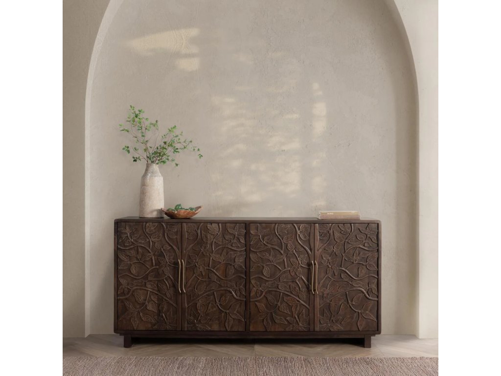 Albero Solid Wood 4Dr Buffet - Kona Brown - image 5