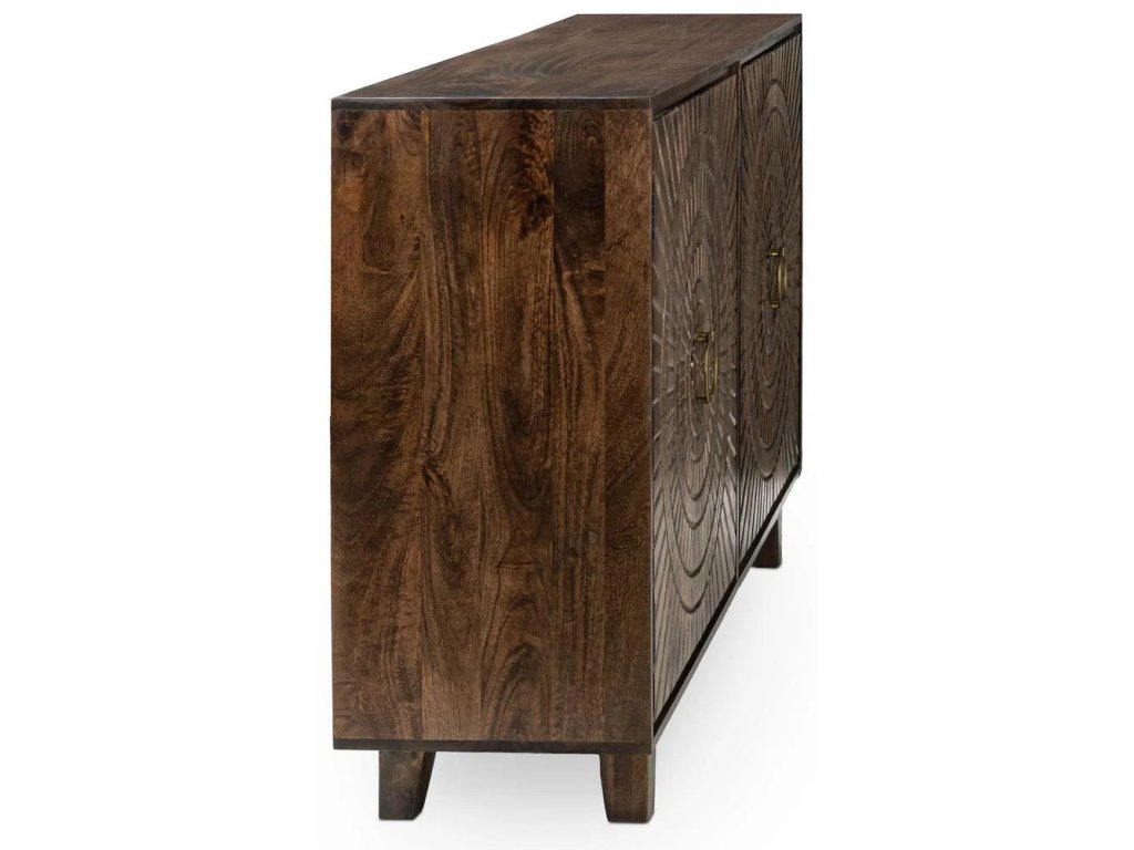 Vivienne Solid Wood 4Dr Cabinet - Bark Brown - main image